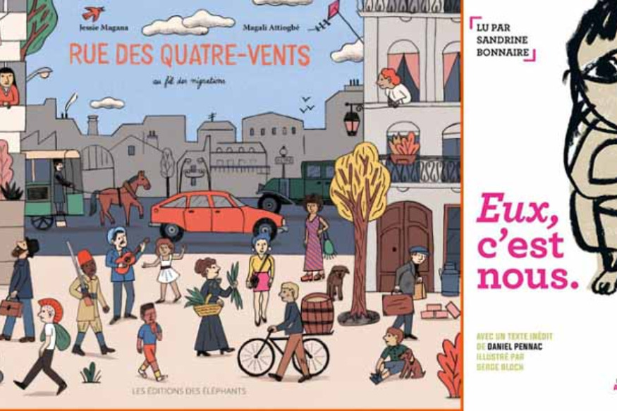 Ecoute ! Il y a un éléphant... # 19 dec 2018 -  Comment l'édition jeunesse aborde l'exil - "Eux c'est nous" et "Rue des Quatre vents, au fil des migrations" / avec Thomas Dartige et avec Jessie Magana