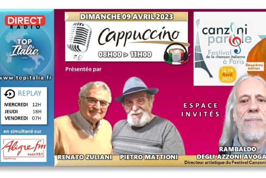 Cappuccino # 09 avril 2023 - invité Rambaldo Degli Azzoni Avogadro