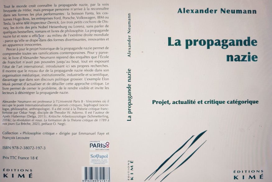 PHILOSOPHIE AU PRÉSENT # 6 JUIN 2026 - La PROPAGANDE NAZIE D'ALEXANDER NEUMANN : PROJET, ACTUALITÉ ET CRITIQUE CATÉGORIQUE